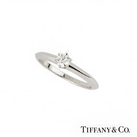 Tiffany & Co Diamond Ring in Platinum 0.19ct F/VVS1